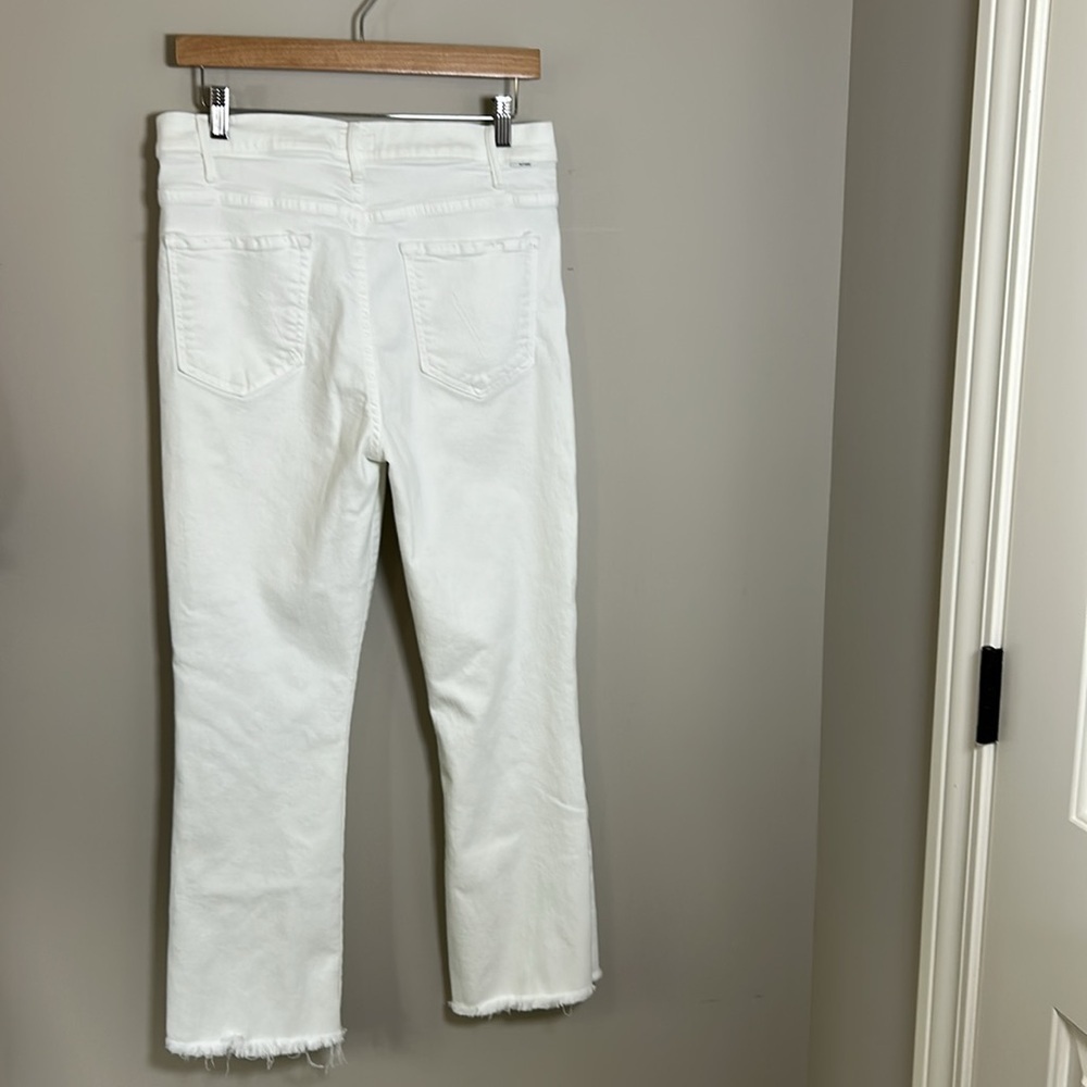 MOTHER The Hustler Ankle Fray Jean Fairest of them All White Sz 32 - Picture 8 of 14